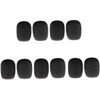 Paquete de 10pcs Mini Bonnette Micro Anti Viento de Espuma Parabrisas - Negro